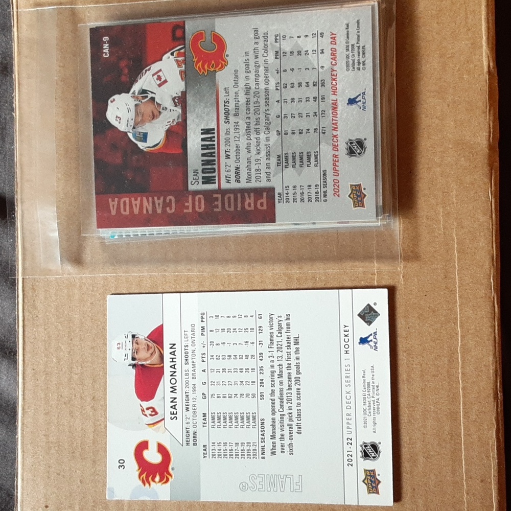 Sean Monahan Calgary Flames NHL Hockey Trading Cards & Sticker X 11 - Picture 2 of 16